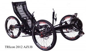 Tricycle couché pliant et suspendude la marque Tchèque AZUB