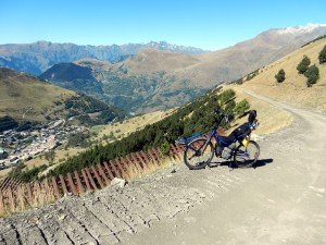 Montée du Col de Jandri à vélo couché traction directe