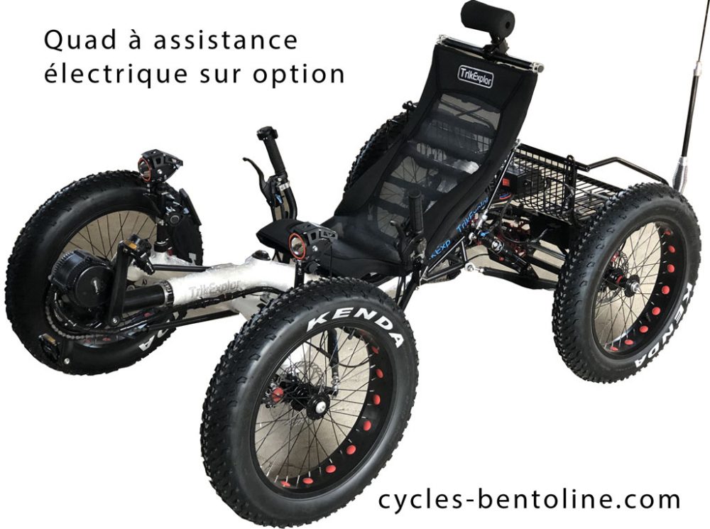 Recumbent Quad, 4 roues couchés  Cycles Bentoline- vélos couchés